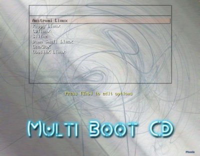 Multi Boot Live CD Splash Screen